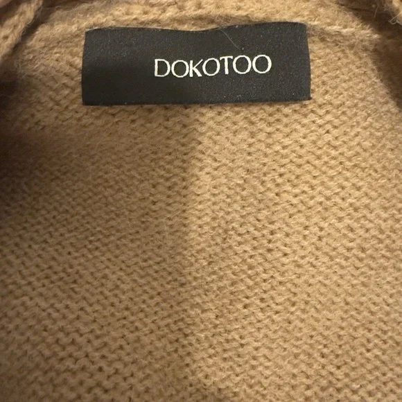 Dokotoo Women's Caramel Colored Open Cardigan Waffle Weave Pattern Size 2XL - Picture 3 of 6